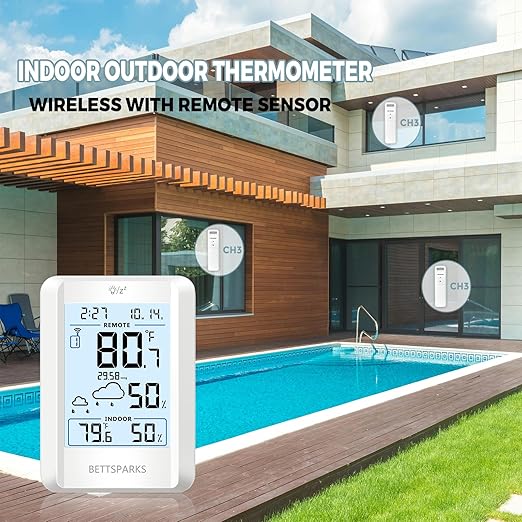 Indoor Outdoor Thermometer Wireless Weather Station - Image 3