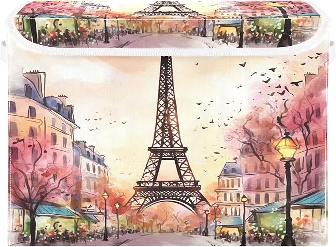 xigua Watercolor Paris Storage Bins by LLCxigua