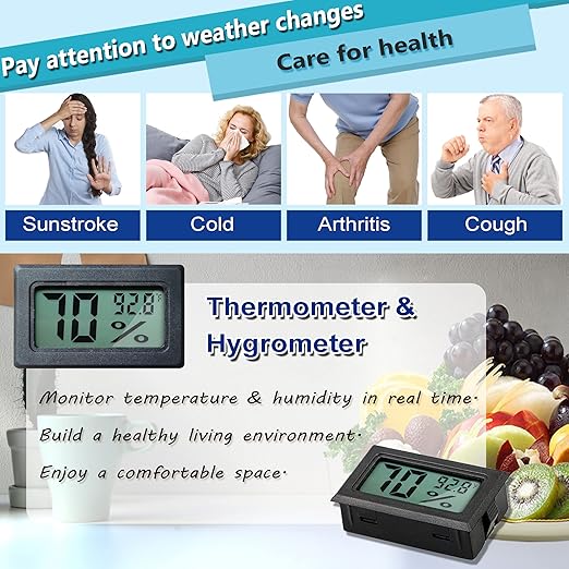 Humidity Gauge, Newlight66 Digital Hygrometer Indoor Outdoor Hygrometer - Image 5