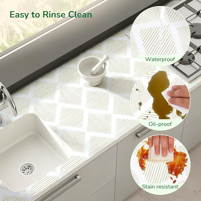Drawer and Shelf Liner for Kitchen 11.8in x 20FT, Non-Slip Non-Adhesive Cabinet - Image 4