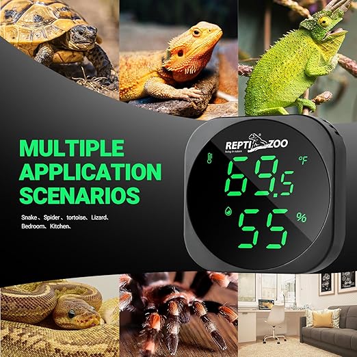REPTI ZOO Thermometer Hygrometer, LED Digital Thermo Hygrometer - Image 5