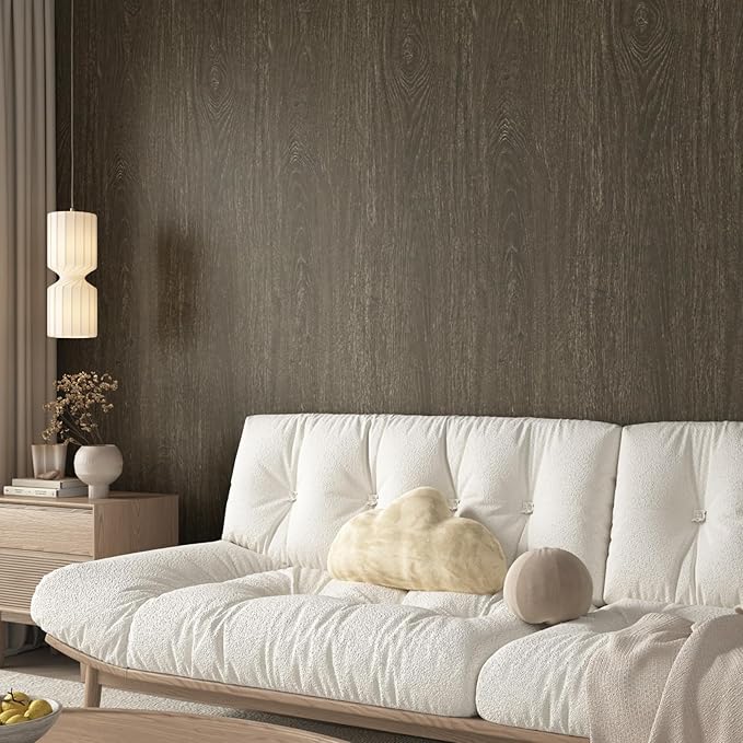 WESTICK Dark Brown Wood Contact Paper Peel and Stick Walnut Wood Wallpaper - Image 4