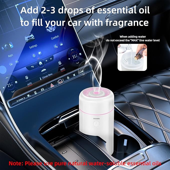 100ML Car Diffuser Humidifier, Cool Mist Air Essential Oil Diffuser - Image 4