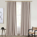 Dining Room Long Curtains 108 Inches Set of 2, 100 Inch WideLinen Living Room by QJMYDECO