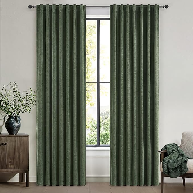 Black Out Curtains for Bedroom Aesthetic 104 Inch Windows, 105 Inches Length - Image 8