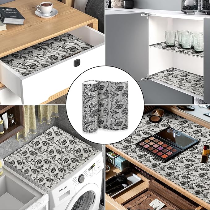 Drawer and Shelf Liner, Non-Slip Kitchen Cabinet Liners Non-Adhesive Thick - Image 8