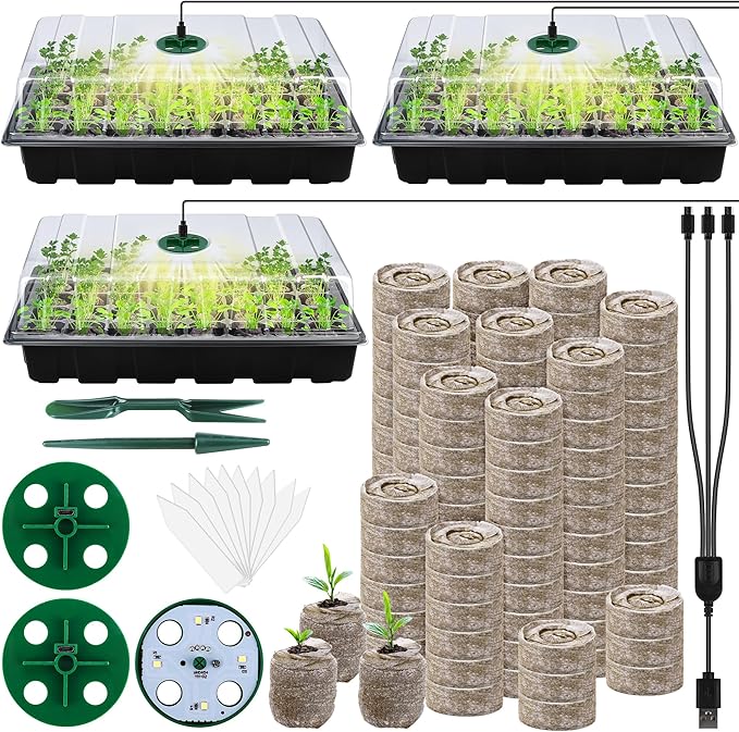 3 Pack Seed Starter Tray Kit by Hahood