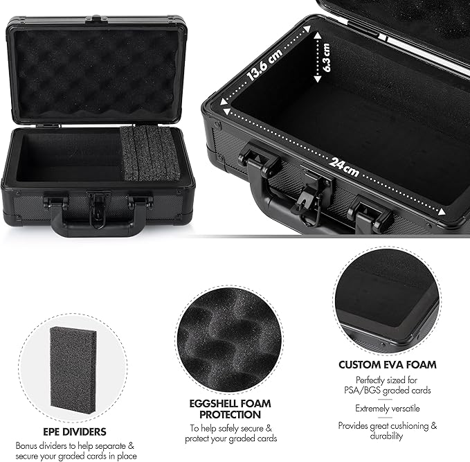 FunGuys Modern Graded Card Storage Box, Holds 43 Slabs, Sports & Pokemon Cards - Image 4