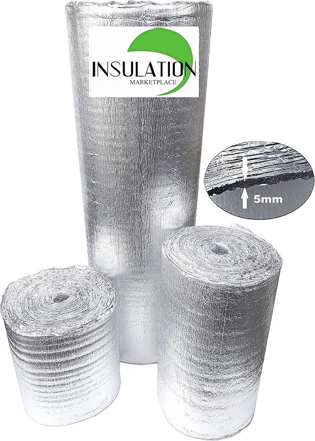 SmartSHIELD -5mm 16''X50ft Reflective Insulation Roll, Foam Core Radiant Barrier by INSULATIONMARKETPLACE