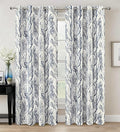 DriftAway Linen Printed Blackout Curtains Tree Branch Pattern Double Layer 84 by DriftAway