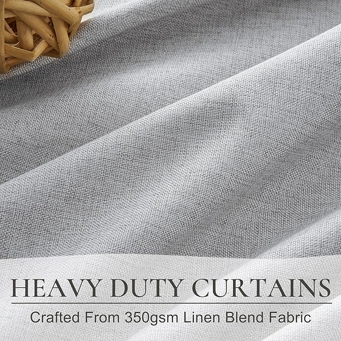 Light Grey Blackout Curtains 92 Inch Length 2 Panels Set - Image 5