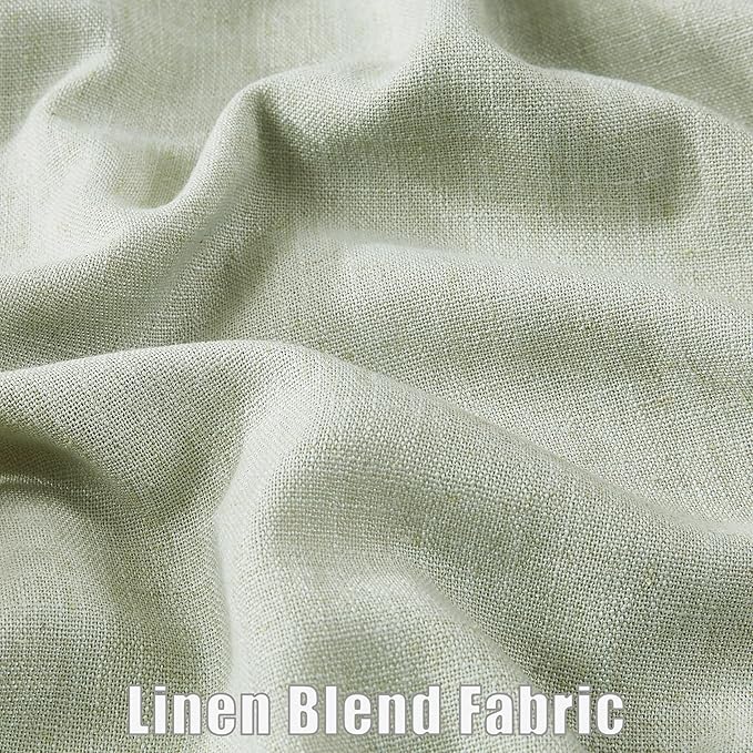 Kayne Studio Soft Green Pinch Pleated Full Blackout Curtains 102", Linen Blend - Image 5