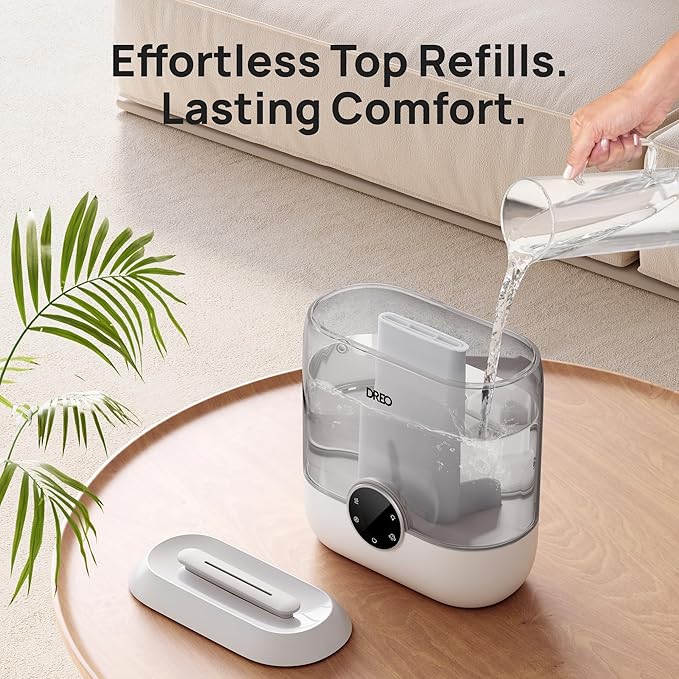DREO 6L Top Fill Humidifiers for Bedroom, 60H Runtime 28 dB Quiet Supersized - Image 6
