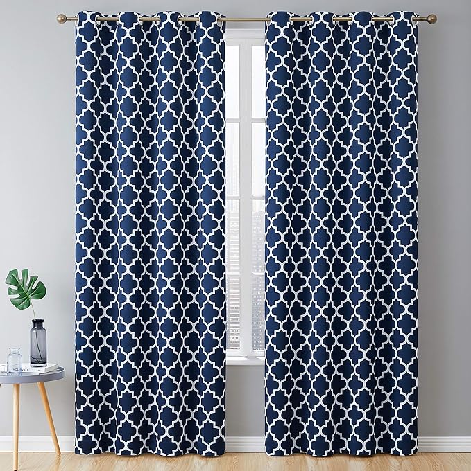 HLC.ME Lattice Print Design Bedroom Blackout Curtains by HomeLinenCollections