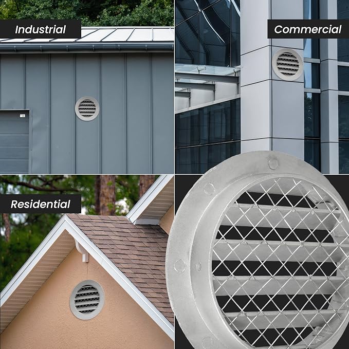 Repa Market 10 Inch Heavy-Duty Aluminum Alloy Gable Vent - Image 5