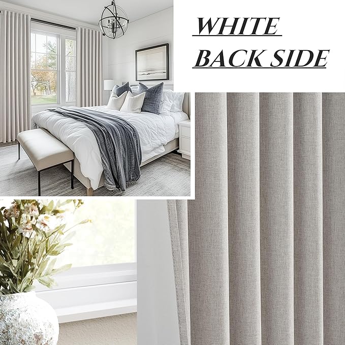 Thick Linen Blackout Curtains 90 Inches Long - Image 6