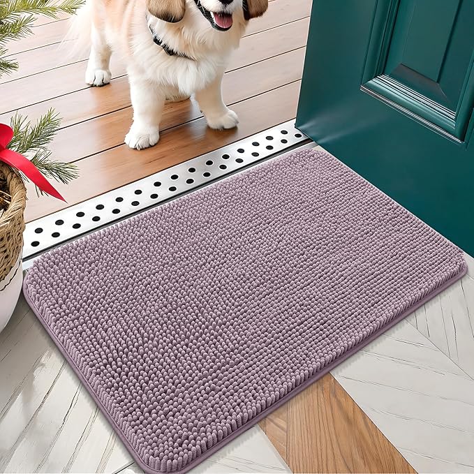 OLANLY Dog Door Mat for Muddy Paws 24x16, Absorbs Moisture and Dirt, Absorbent by OLANLY
