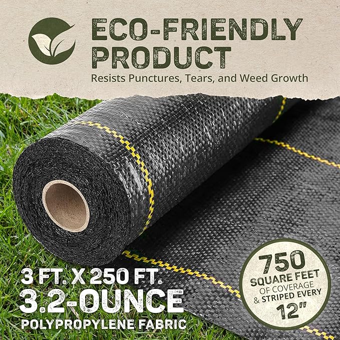 Dewitt Pro-5 Weed Barrier Fabric 5 oz, 3 x 250 Feet – Heavy-Duty Woven - Image 4