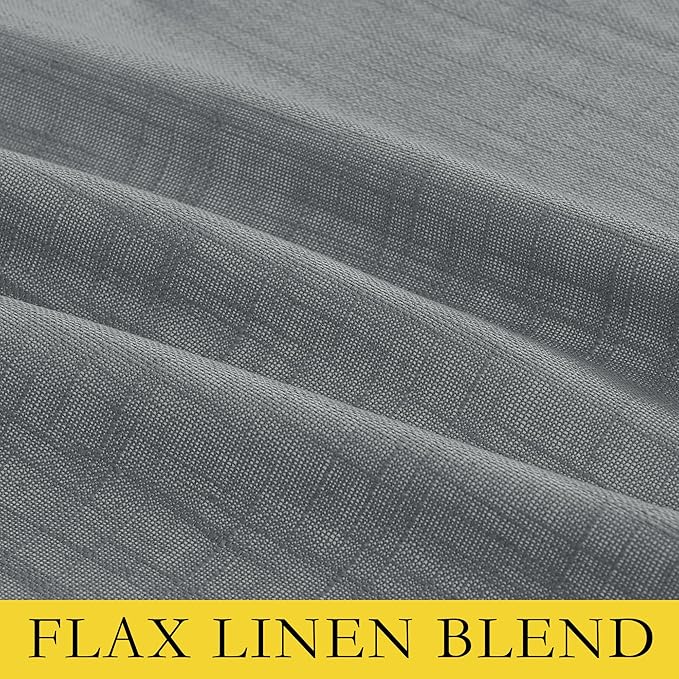 NICETOWN 100% Absolutely Blackout Linen Curtains - Image 8