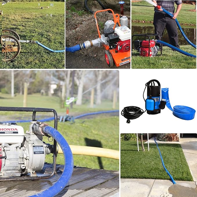 DAVCO 3" x 100 ft Pool Backwash Hose, 3” Diameter and 5” Flat Wide Heavy Duty - Image 9