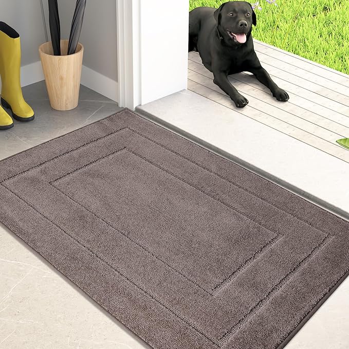 PURRUGS Dirt Trapping Door Mat 24" x 35.5", Non-Slip/Skid Machine Washable by PURRUGS
