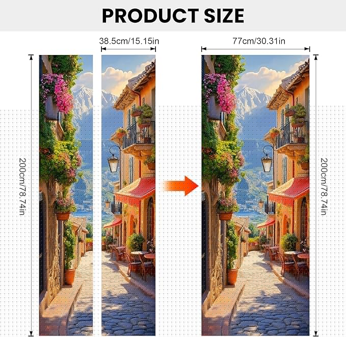 3D Door Decals Stickers, Peel Stick Wall Murals Vinyl Wallpaper Self-Adhesive - Image 3