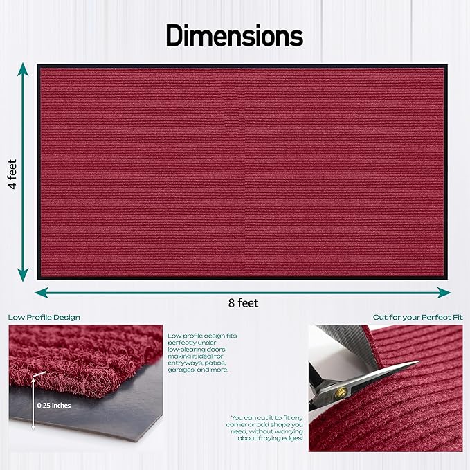 MaxMat® Extra Large Commercial Door Mat, Rubber Border Heavy Duty Door Mat - Image 2