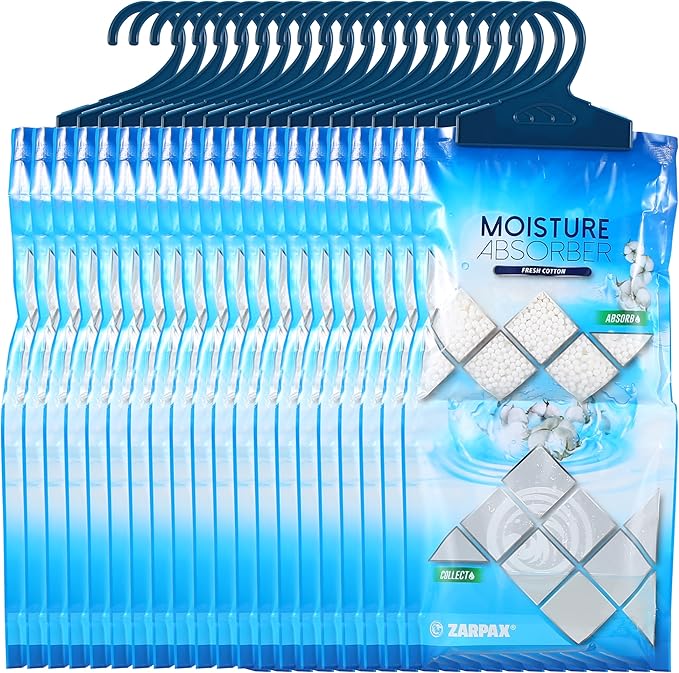 Hanging Moisture Absorber Fresh Cotton 10.6 oz/300g | Moisture Absorbing Bags by Zarpax