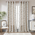 jinchan Floral Linen Curtains for Living Room 96 Inch Length Butterfly Curtain by JINCHAN