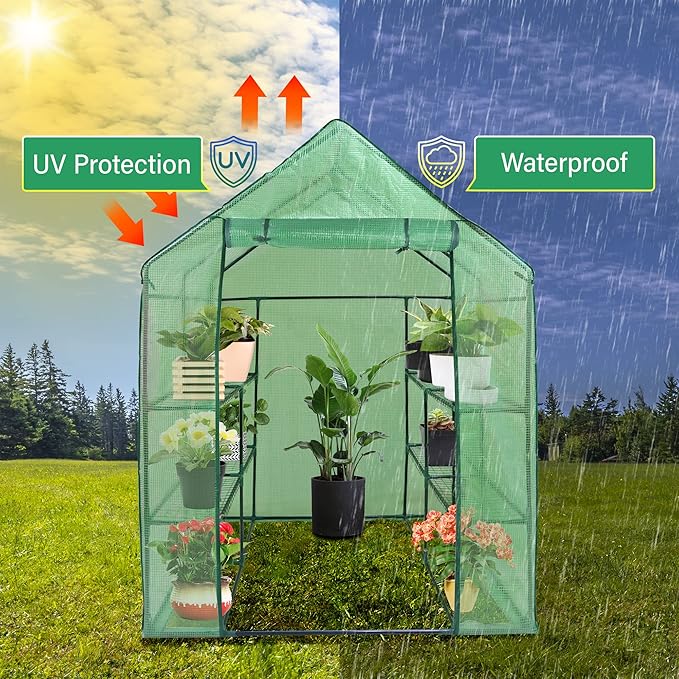ZENY Mini Walk-in Greenhouse, Portable Warm House - Image 4