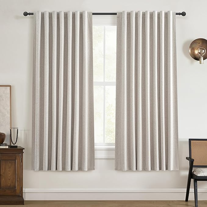 Short Length Blackout Curtains for Bedroom 63 Inch Length Pretty Custom Drapes by QJMYDECO