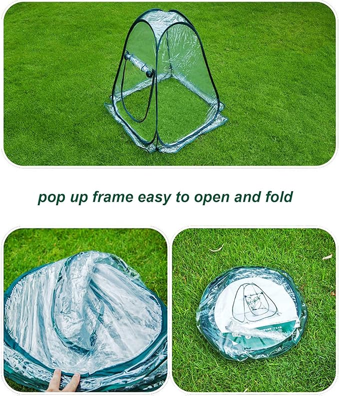 porayhut Pop Up Greenhouse Cover Flower House Mini Gardening Plant Flower - Image 6