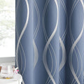 NICETOWN Kitchen Blackout Curtain Panels, Stone Blue, Window Treatment Thermal by NICETOWN