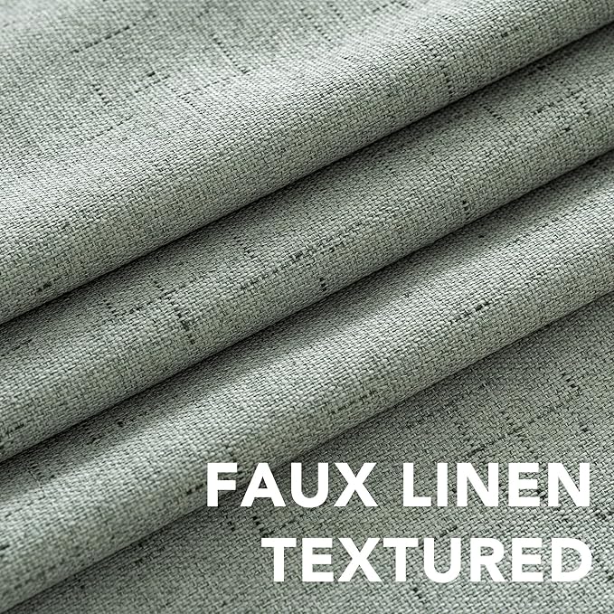 H.VERSAILTEX Bedroom Curtains Blackout Linen Blackout Curtains 84 Inches Long - Image 4