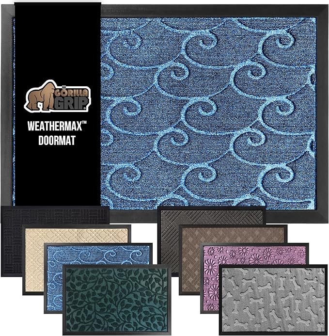 GORILLA GRIP 100% Waterproof All-Season WeatherMax Doormat, US Designed Natural by GorillaGrip