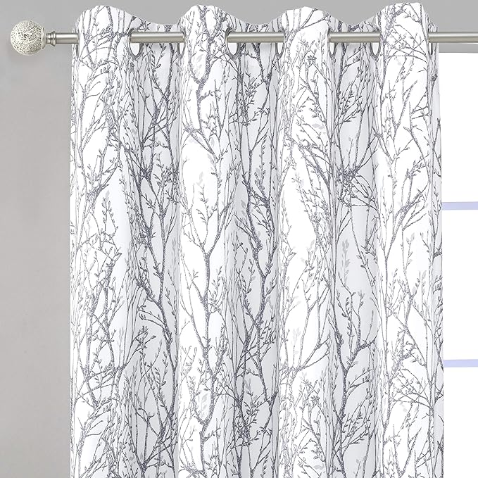 DriftAway Tree Branch Blackout Curtains Double Layer 96 Inches Long - Image 2
