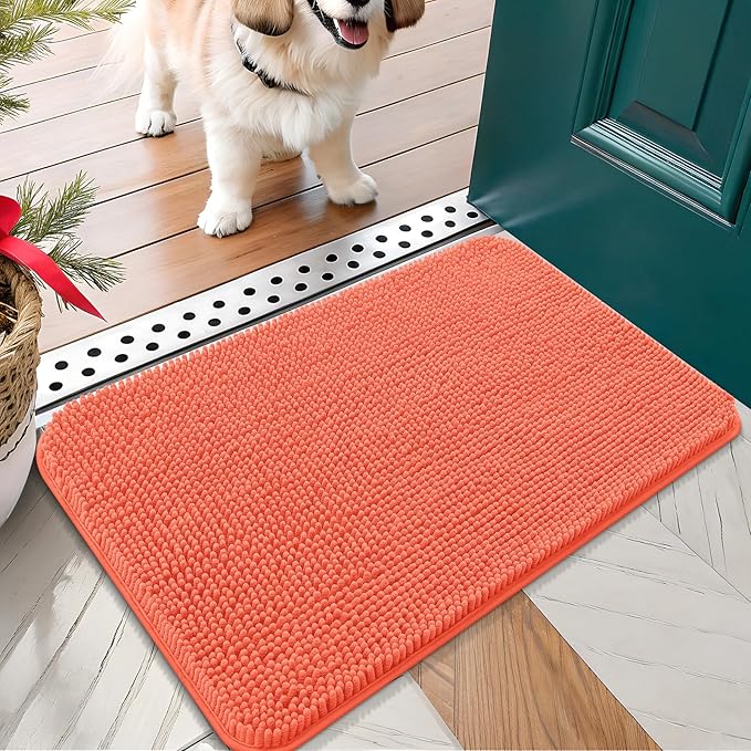 OLANLY Dog Door Mat for Muddy Paws 24x16, Absorbs Moisture and Dirt, Absorbent by OLANLY