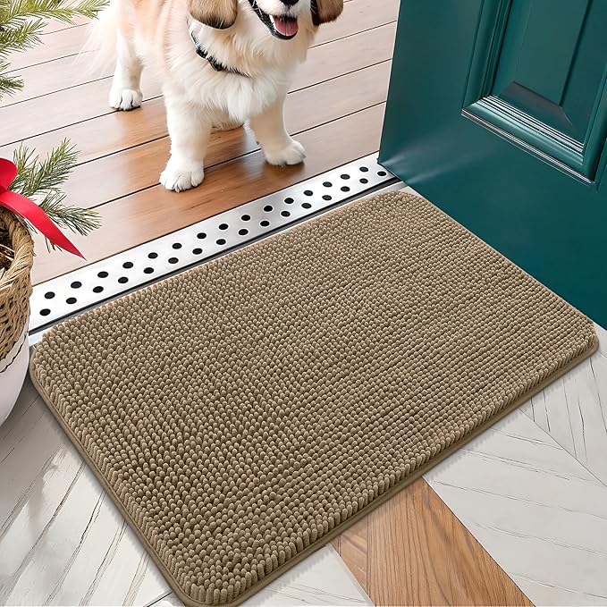 OLANLY Dog Door Mat for Muddy Paws 30x17, Absorbs Moisture and Dirt, Absorbent by OLANLY