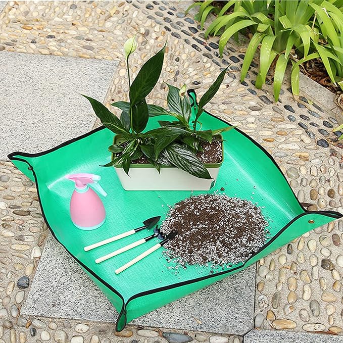 BIUWING 2PCS 26.8" x 26.8" Plant Repotting Mat Waterproof Transplanting Mat - Image 6