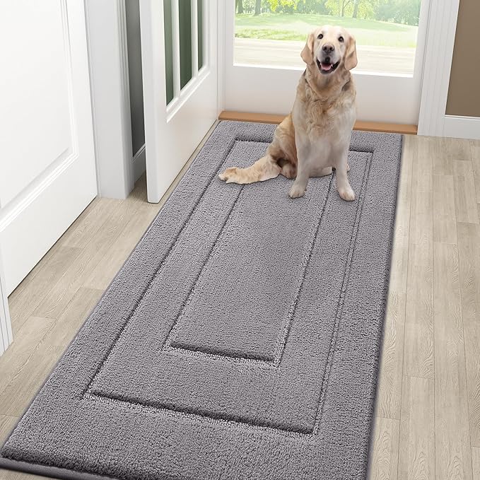 Smiry Dog Door Mat for Muddy Paws, Absorbs Moisture and Dirt, Low-Profile by Smiry