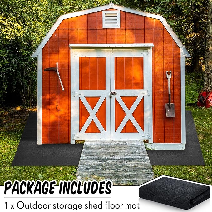 Haull Outdoor Storage Shed Floor Mat Waterproof Outdoor Carport Mat Thickened - Image 3