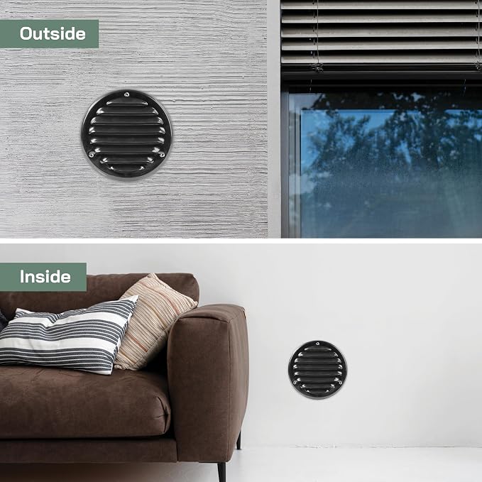 Vent Systems 4" Inch Black Soffit Vent Cover - Image 5