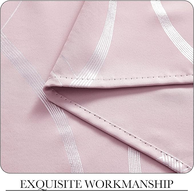 NICETOWN Pink Blackout Curtains Panels - Image 5