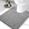 Smiry Luxury Chenille Toilet Rugs U-Shaped 24x20, Soft Absorbent Non-Slip by Smiry