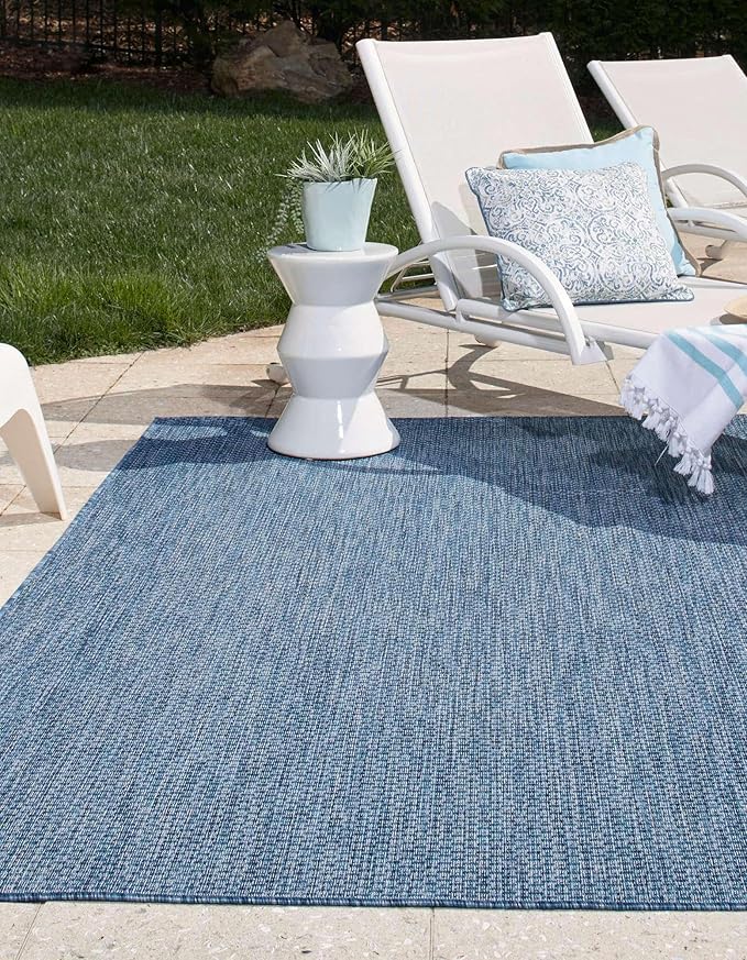Unique Loom Outdoor Solid Collection Area Rug - Image 3