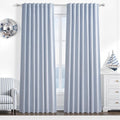 Dusty Blue Blackout Nursery Curtains 90 Inch Length by QJMYDECO