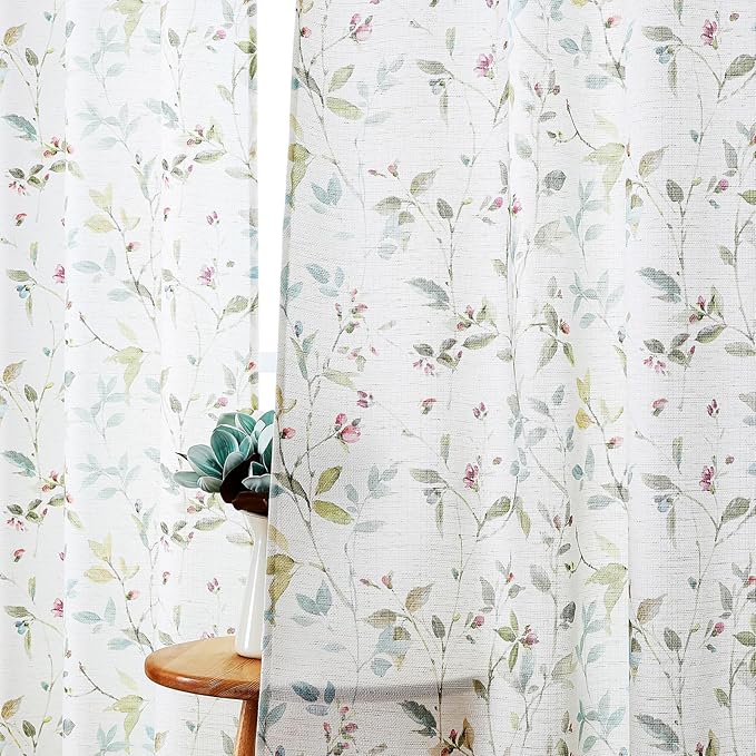 Chyhomenyc Roman Linen Blend Curtains 96 Inch Length 2 Panels, Light Filtering by Chyhomenyc