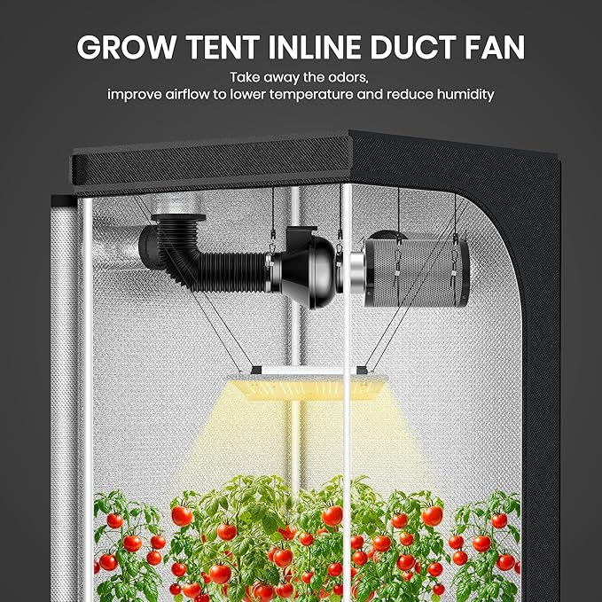 4 Inch 195 CFM Inline Duct Ventilation Fan, Exhaust HVAC Vent Blower - Image 2