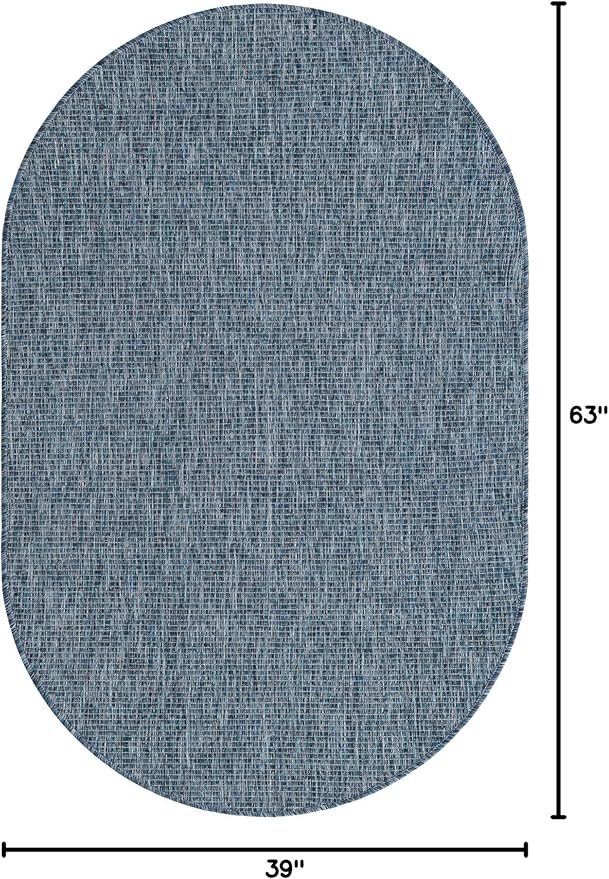 Unique Loom Collection Casual Transitional Solid Heathered Indoor/Outdoor - Image 2