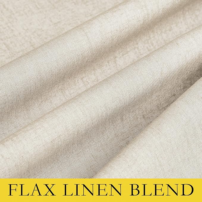 NICETOWN 100% Absolutely Blackout Linen Curtains - Image 8